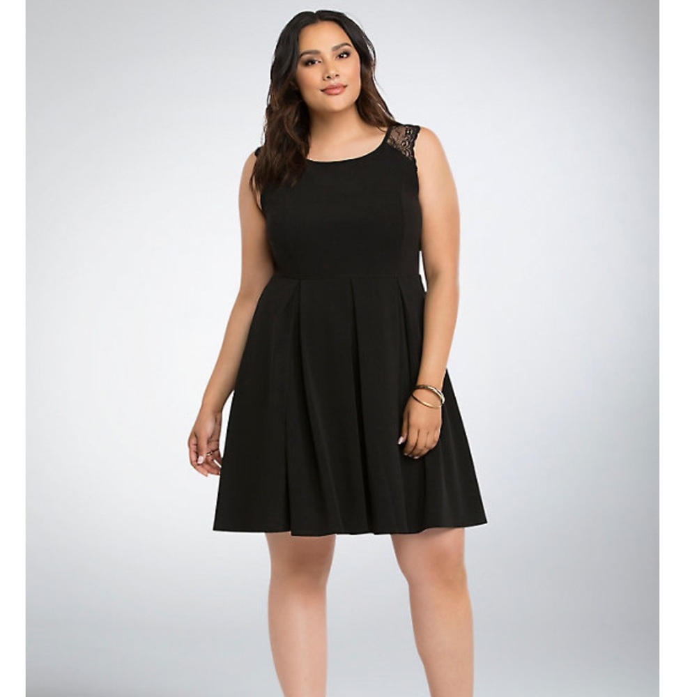 Torrid LACE BACK SKATER DRESS